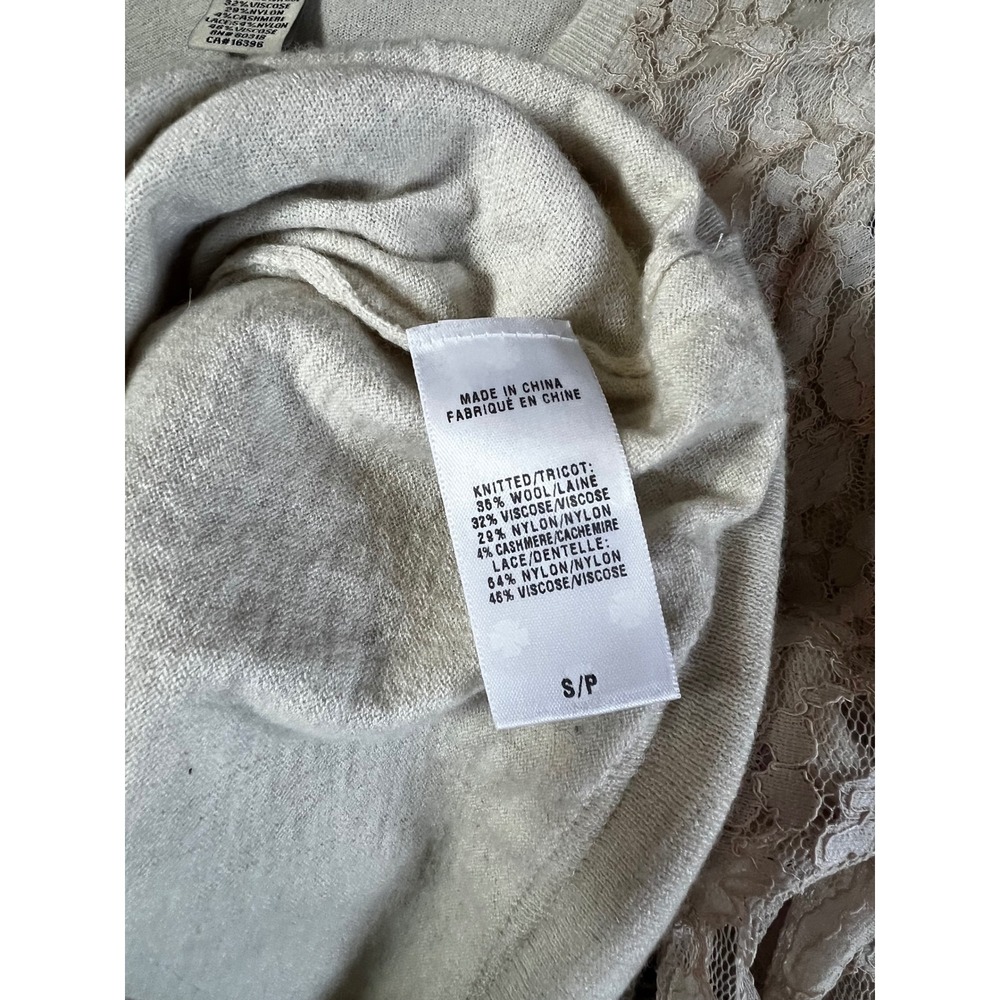 Lucky Brand Lace Button Up Cardigan Sweater Size Small boho Secretary Dainty - Picture 7 of 8